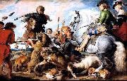 Peter Paul Rubens A 1615-1621 oil on canvas 'Wolf and Fox hunt' painting by Peter Paul Rubens Germany oil painting artist